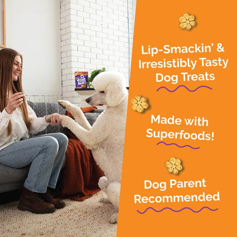 Fruitables Baked Dog Treats, Healthy Pumpkin Treat for Dogs, Low Calorie & Delicious, Free of Wheat, Corn and Soy, Made in the USA, Sweet Potato and Pecan Flavor, 7oz - Image 2
